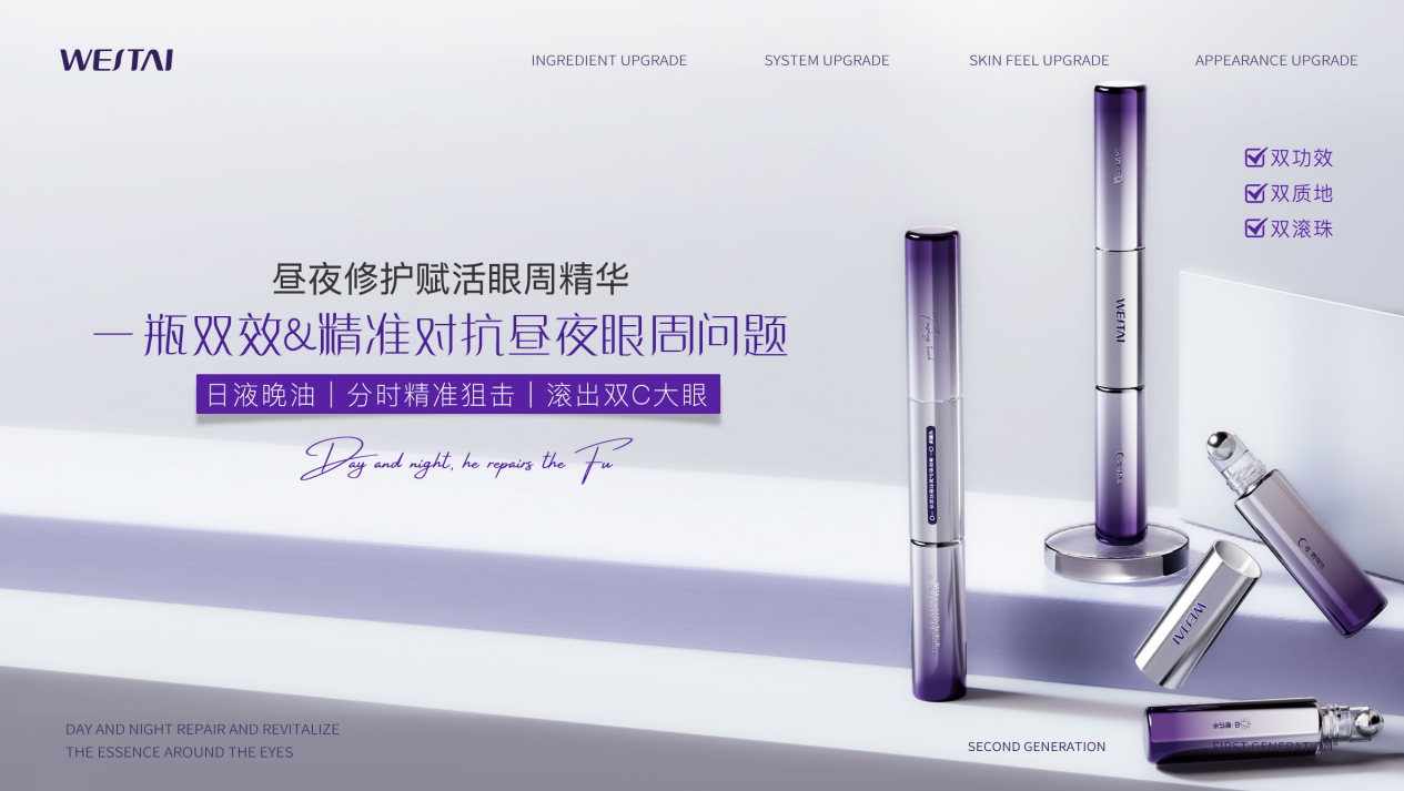 微肽生物新品丨昼夜修护赋活眼周精华，以"分时护理"科技重新定义眼部抗衰